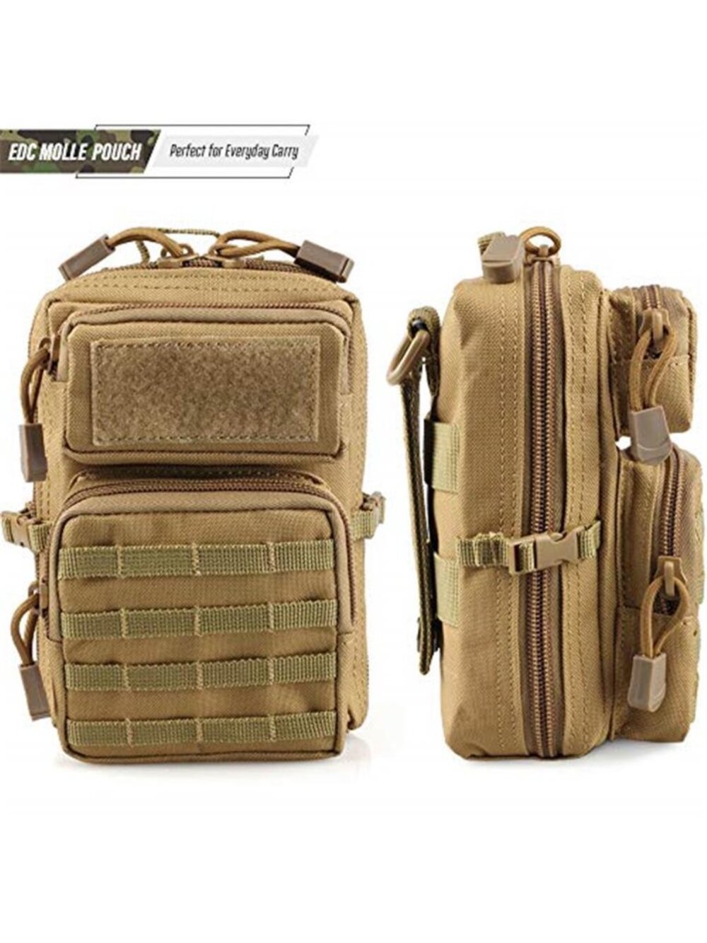 Tactical Molle Utility Pouch, EDC Tool Pouch Tactical Phone Pouches Mini Waist - Picture 4 of 6